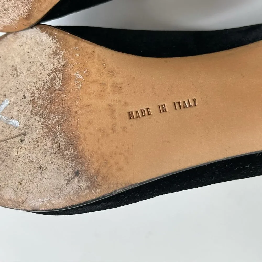 Salvatore Ferragamo Kitten Heel Cap Toe Black Pumps Size 7AA